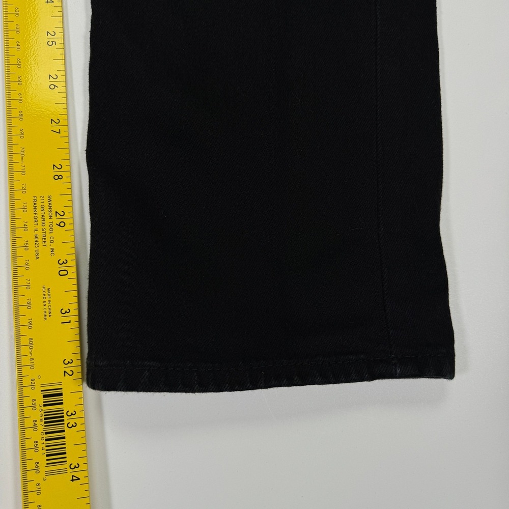 Levis 501 Mens Jeans 33x34 Black Straight Leg Button Fly Denim Classic Casual - Picture 13 of 15